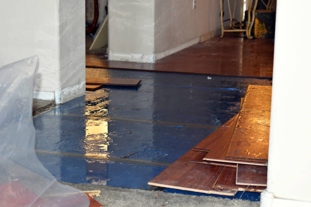 Professional Sewage Cleanup technician working in Leavenworth, KS
